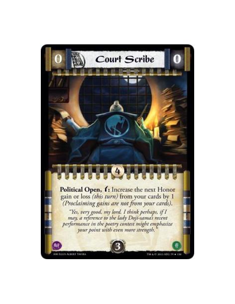 Court Scribe FOIL  -               Political Open, w: Increase the next Honor gain or loss (this turn) from your cards by 1 (Pro
