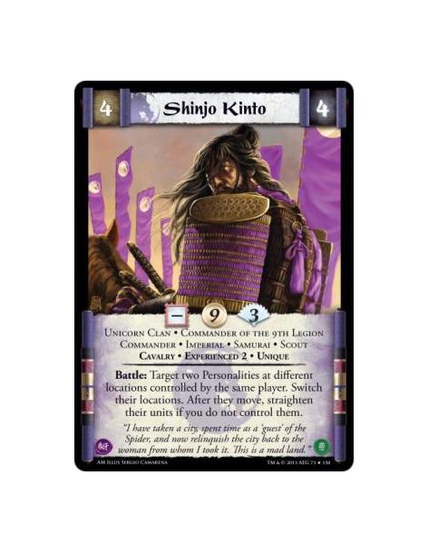 Shinjo Kinto Exp2 FOIL  - Unicorn Clan • Commander of the 9th Legion • Commander • Imperial • Samurai • Scout • Cavalry • Experi
