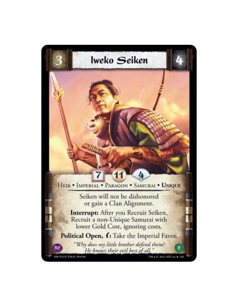 Iweko Seiken FOIL  - Heir • Imperial • Paragon • Samurai • Unique          Seiken will not be dishonored or gain a Clan Alignmen