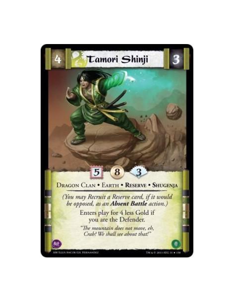 Tamori Shinji FOIL  - Dragon Clan • Earth • Reserve • Shugenja  (You may Recruit a Reserve card, if it would be opposed, as an A