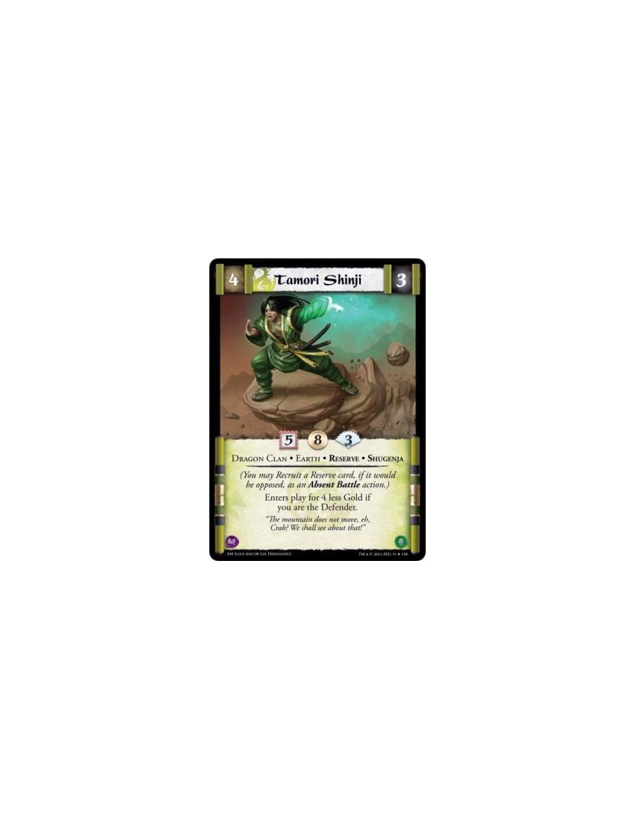 Tamori Shinji FOIL  - Dragon Clan • Earth • Reserve • Shugenja  (You may Recruit a Reserve card, if it would be opposed, as an A