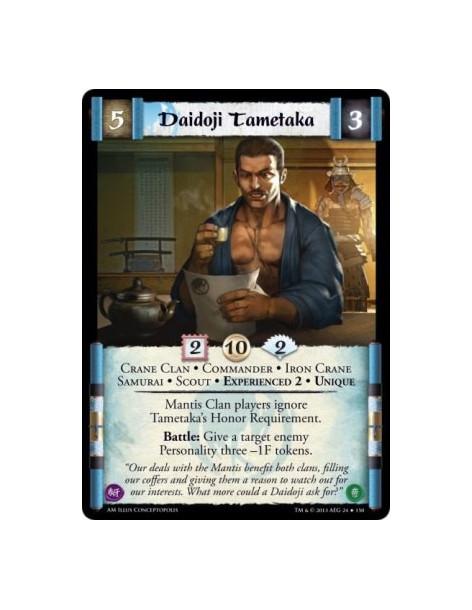 Daidoji Tametaka Exp2 FOIL  - Commander • Crane Clan • Experienced 2 • Iron Crane • Samurai • Scout • Unique  Mantis Clan player