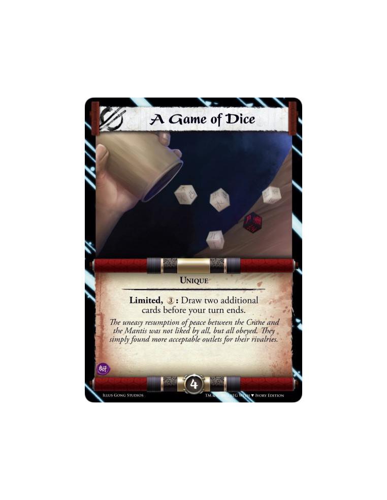 A Game of Dice  - UniqueLimited, : Draw two additional cards before your turn ends.