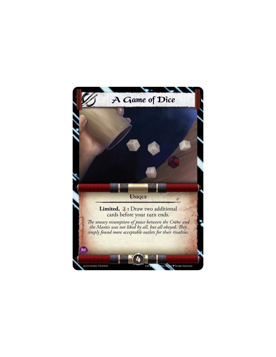 A Game of Dice  - UniqueLimited, : Draw two additional cards before your turn ends.