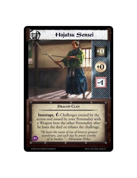 Hojatsu Sensei  - Dragon ClanInterrupt, w: Challenges created by the action and issued by your Personality with a Weapon bow the