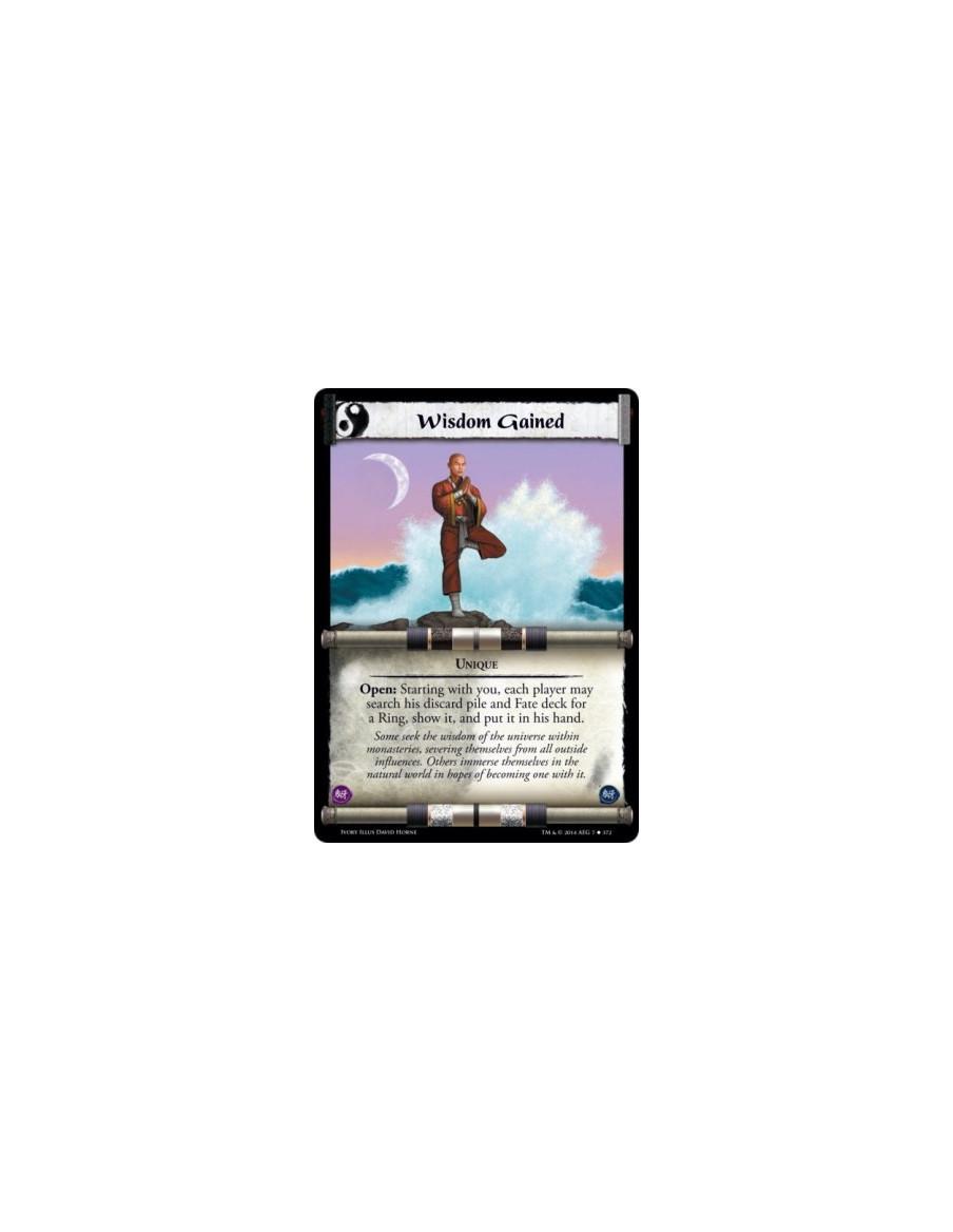 Wisdom Gained  - UniqueOpen: Starting with you, each player may search his discard pile and Fate deck for a Ring, show it, and p