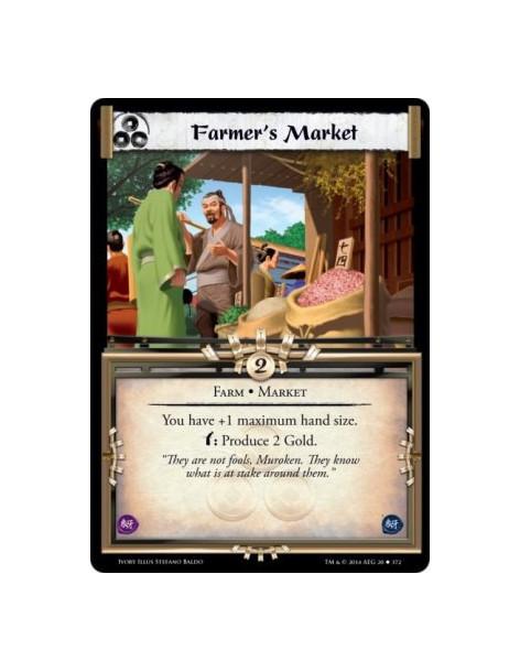 Farmer's Market  - Farm • MarketYou have +1 maximum hand size.w: Produce 2 Gold.