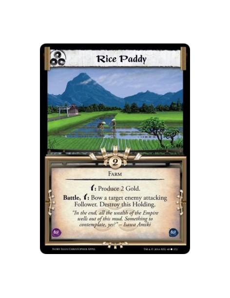Rice Paddy  - Farmw: Produce 2 Gold.Battle, w: Bow a target enemy attacking Follower. Destroy this Holding.