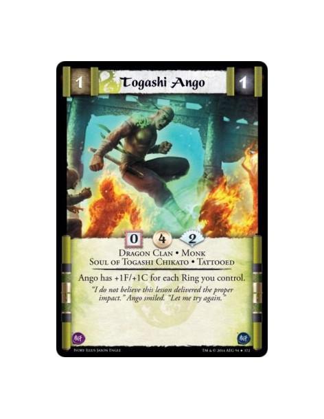 Togashi Ango  - Dragon Clan • Monk • Soul of Togashi Chikato • TattooedAngo has +1F/+1C for each Ring you control.