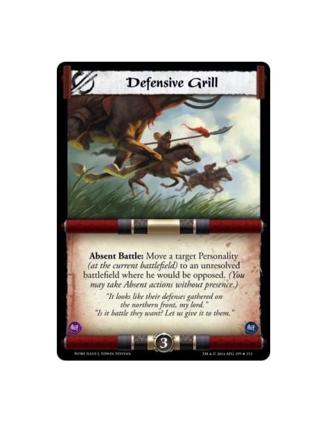 Defensive Grill  -                         Absent Battle: Move a target Personality (at the current battlefield) to an unresolve
