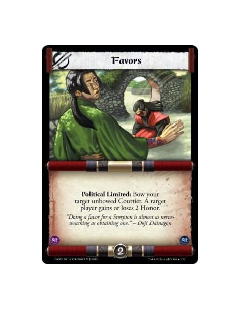 Favors  - Political                                      Political Limited: Bow your target unbowed Courtier. A target player ga