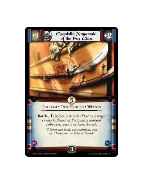 Exquisite Nagamaki of the Fox Clan  - Polearm • Two-Handed • Weapon                      Battle, w: Melee 3 Attack (Destroy a ta