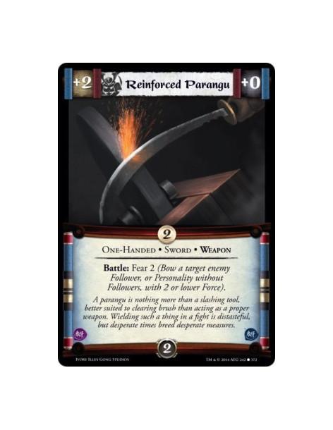Reinforced Parangu  - Weapon • Sword • One-Handed                      Battle: Fear 2 (Bow a target enemy Follower, or Personali
