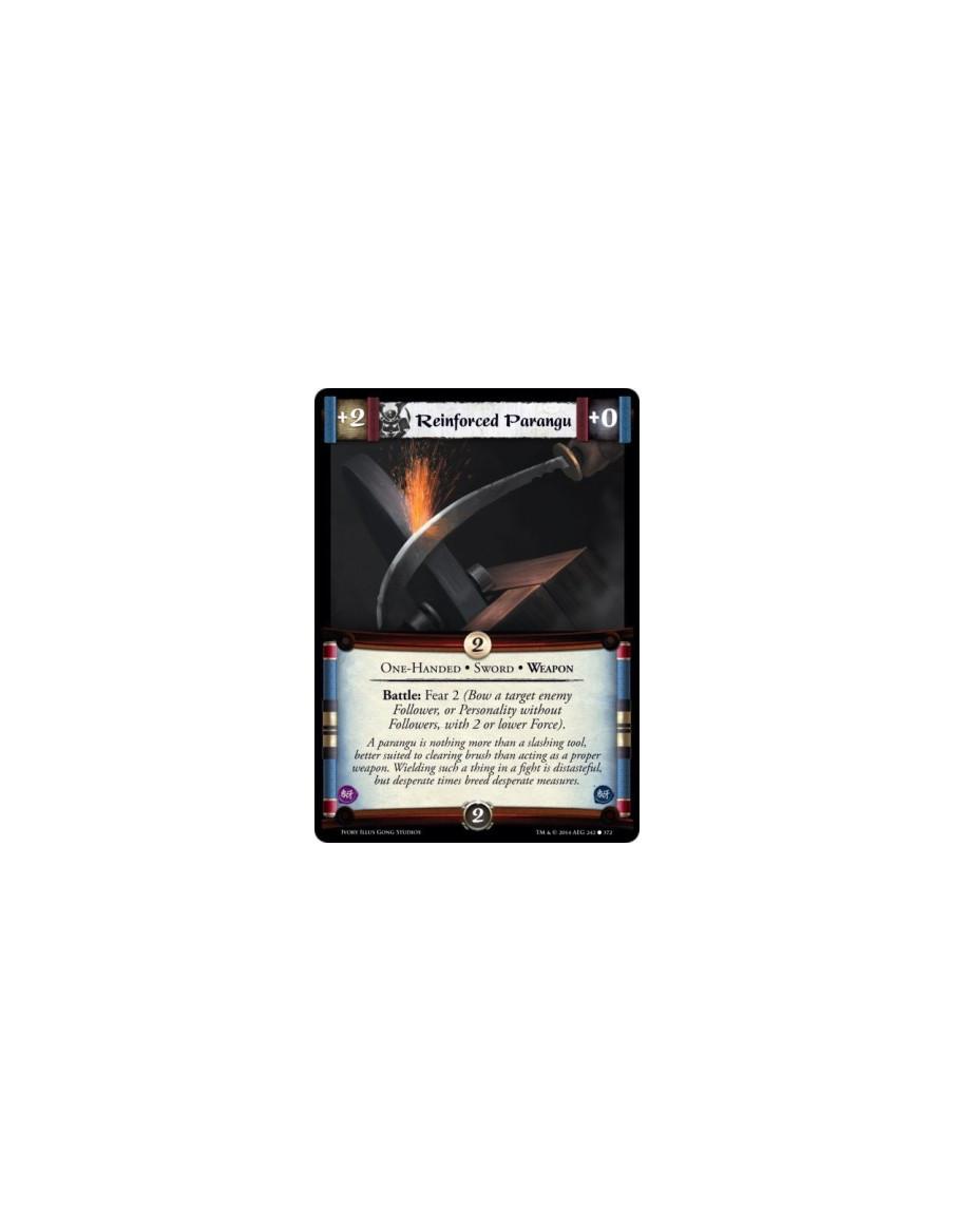 Reinforced Parangu  - Weapon • Sword • One-Handed                      Battle: Fear 2 (Bow a target enemy Follower, or Personali