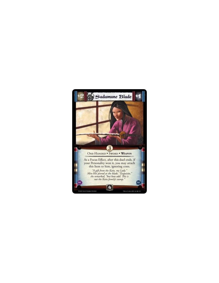 Sadamune Blade  - One-Handed • Sword • Weapon                      As a Focus Effect, after this duel ends, if your Personality 