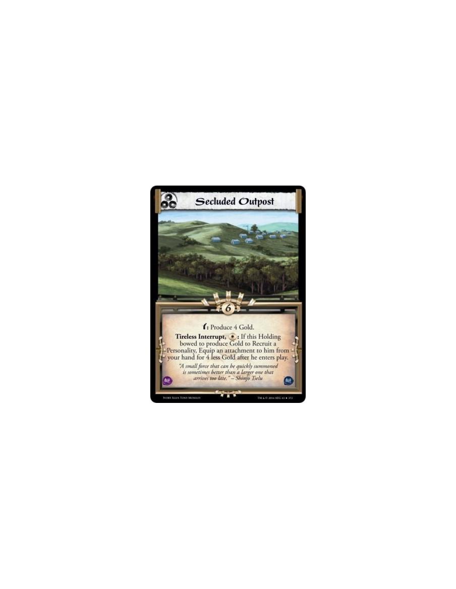 Secluded Outpost FOIL  - w: Produce 4 Gold.Tireless Interrupt, : If this Holding bowed to produce Gold to