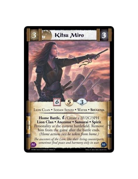 Kitsu Miro FOIL  - Lion Clan • Water • Shugenja • Sodan SenzoHome Battle, w: Create a 2F/2C/3PH Lion Clan • Ancestor • Samurai •