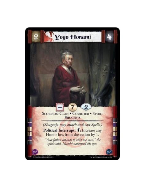 Yogo Honami FOIL  - Scorpion Clan • Courtier • Shugenja • Spirit(Shugenja may attach and cast Spells.)Political Interrupt, w: In