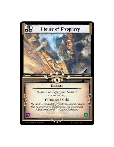 House of Prophecy  - Destined(Draw a card after your Destined card enters play.)w: Produce 3 Gold.