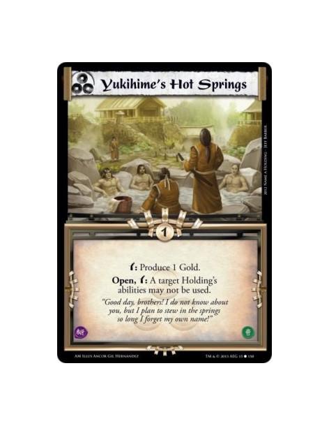 Yukihime's Hot Springs  - w: Produce 1 Gold.Open, w: A target Holding's abilities may not be used.