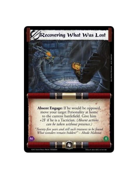 Recovering What Was Lost  - Absent Engage: If he would be opposed, move your target Personality at home to the current battlefie