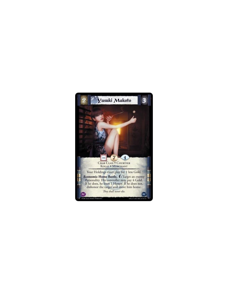 Yasuki Makoto FOIL  - Crab Clan • Courtier • Kolat • MerchantYour Holdings enter play for 1 less Gold. Economic Home Battle, w: 