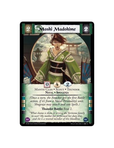 Moshi Madohime FOIL  - Mantis Clan • Naval • Scout • Shugenja • Thunder(Once a turn, the Attacker gets the first Battle action,