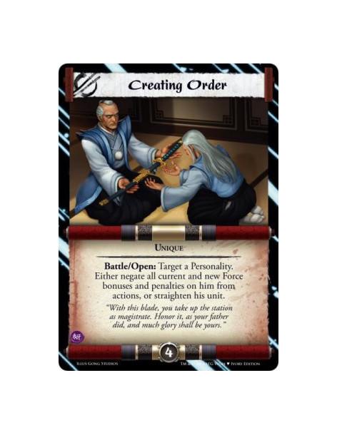 Creating Order  - UniqueBattle/Open: Target a Personality. Either negate all current and new Force bonuses and penalties on him