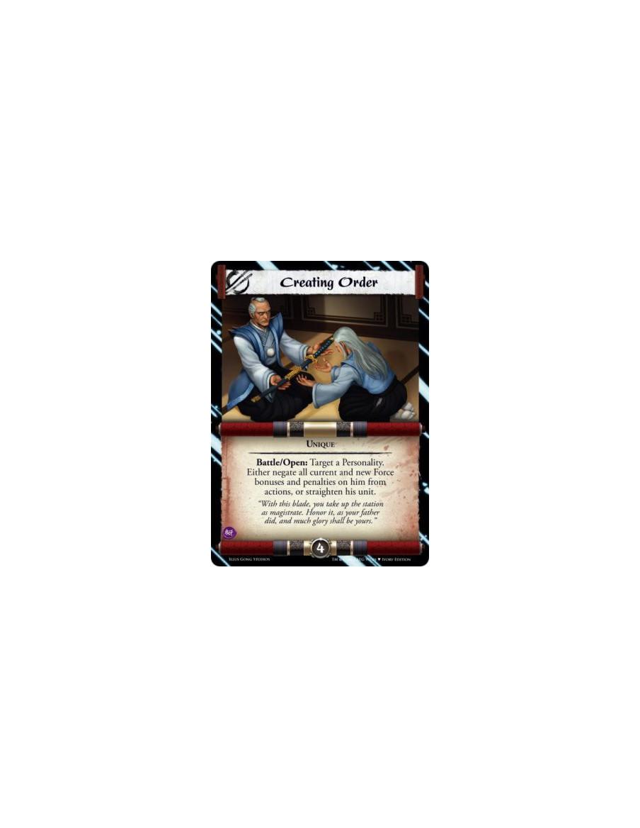 Creating Order  - UniqueBattle/Open: Target a Personality. Either negate all current and new Force bonuses and penalties on him 