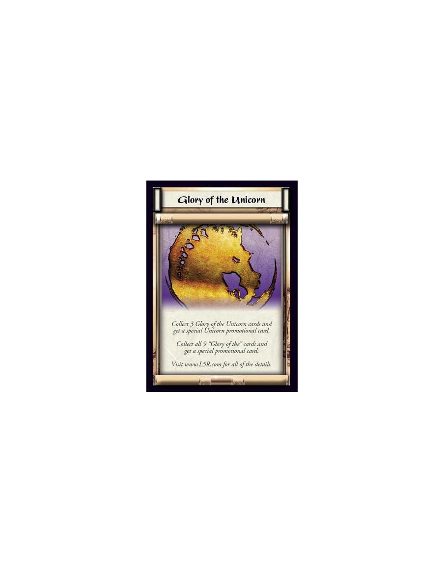 Glory of the Unicorn  - Collect 3 Glory of the Unicorn cards and get a special Unicorn promotional card.  Collect all 9 "Glory o