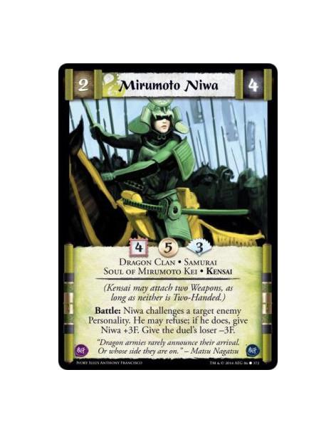 Mirumoto Niwa FOIL  - Dragon Clan • Samurai • Soul of Mirumoto Kei • Kensai(Kensai may attach two Weapons, as long as neither is
