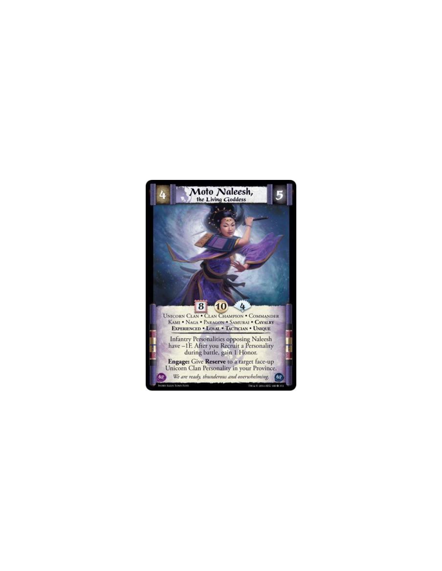 Moto Naleesh, the Living Goddess Exp FOIL  - Unicorn Clan • Clan Champion • Commander • Kami • Naga • Paragon • Samurai • Cavalr