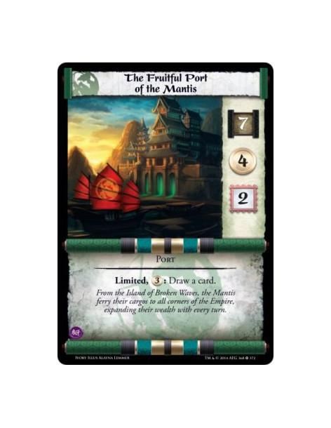 The Fruitful Port of the Mantis FOIL ( Both sides)  - Port    Limited, : Draw a card.(When going second, you may, once per game,