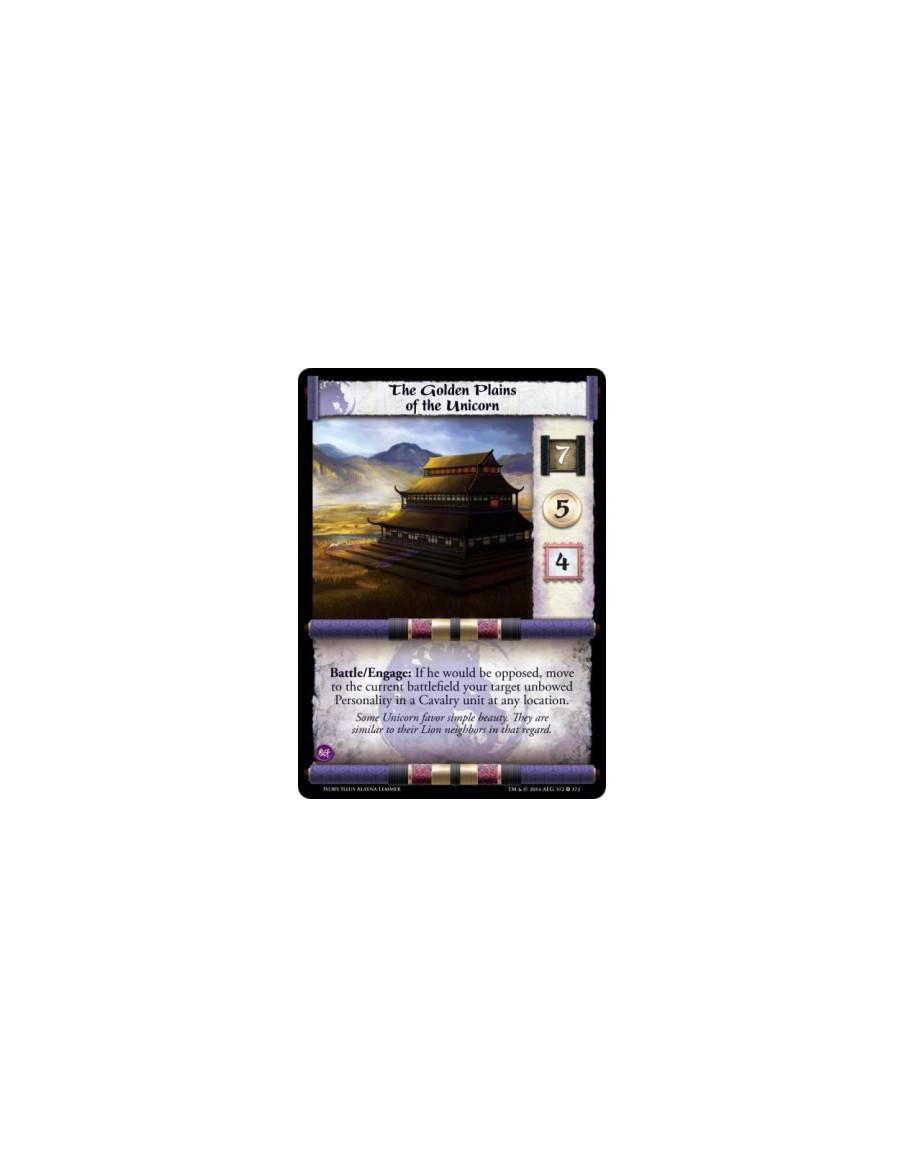 The Golden Plains of the Unicorn FOIL (Both Sides)  -       Battle/Engage: If he would be opposed, move to the current battlefie