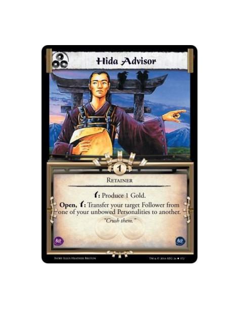 Hida Advisor FOIL  - Retainerw: Produce 1 Gold. Open, w: Transfer your target Follower from one of your unbowed Personalities to