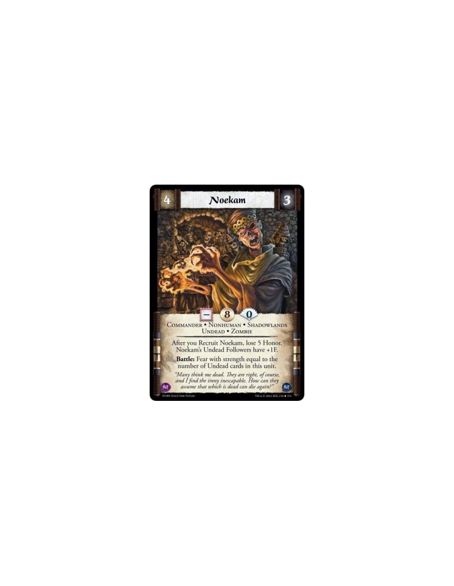 Noekam FOIL  - Shadowlands • Commander • Undead • ZombieAfter you Recruit Noekam, lose 5 Honor. Noekam's Undead Followers have +