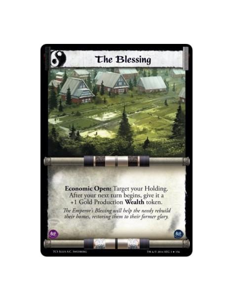 The Blessing  - Economic Open: Target your Holding. After your next turn begins, give it a +1 Gold Production Wealth token.
