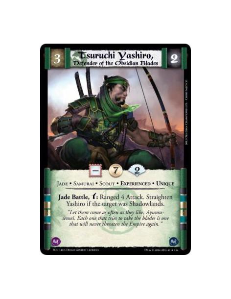 Tsuruchi Yashiro Exp, Defender of the Obsidian Blades  - Jade • Samurai • Scout • Experienced • Unique          Jade Battle, w: