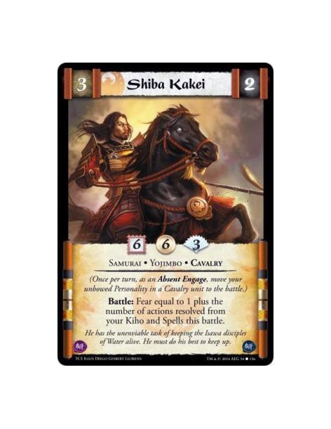 Shiba Kakei  - Samurai • Yojimbo • Cavalry(Once per turn, as an Absent Engage, move your unbowed Personality in a Cavalry unit t