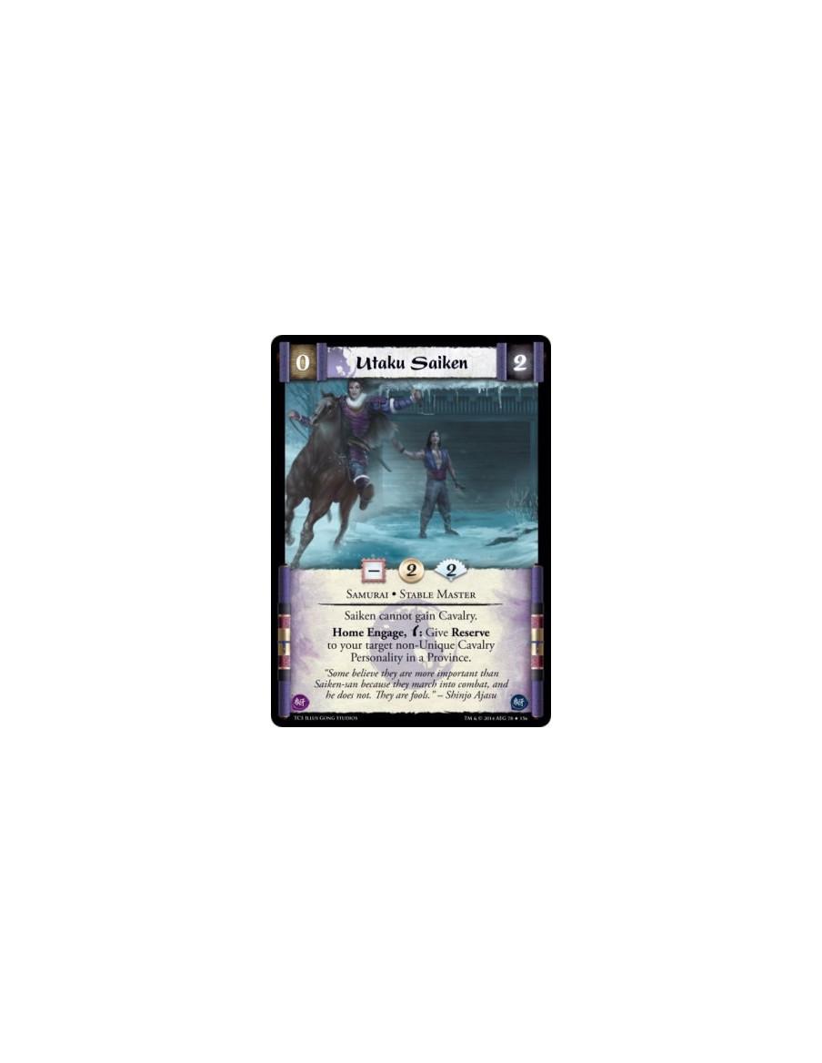Utaku Saiken  - Samurai • Stable MasterSaiken cannot gain Cavalry.Home Engage, w: Give Reserve to your target non-Unique Cavalry