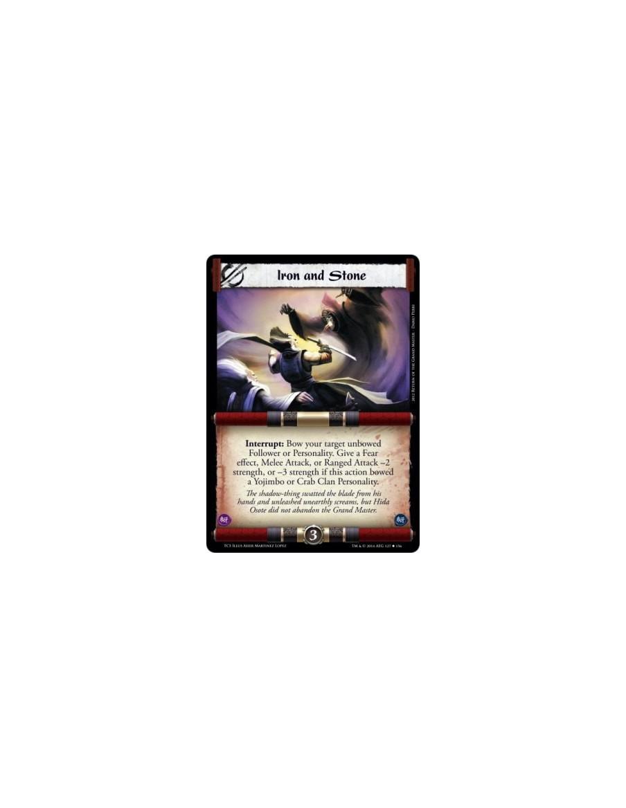 Iron and Stone  - Interrupt: Bow your target unbowed Follower or Personality. Give a Fear effect, Melee Attack, or Ranged Attack