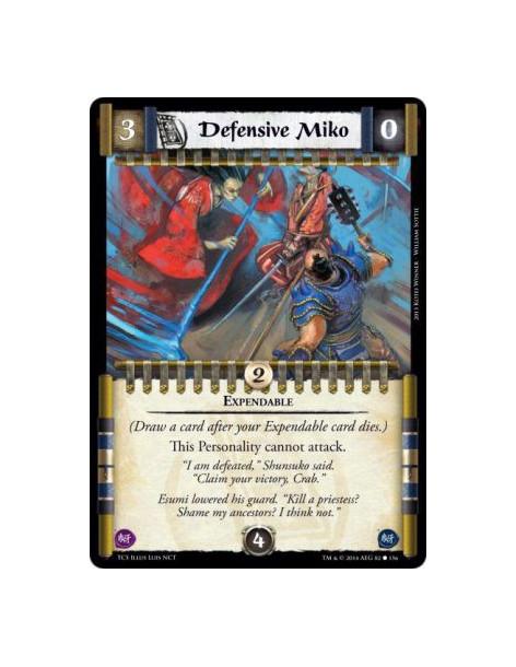 Defensive Miko  - Expendable(Draw a card after your Expendable card dies.)This Personality cannot attack.