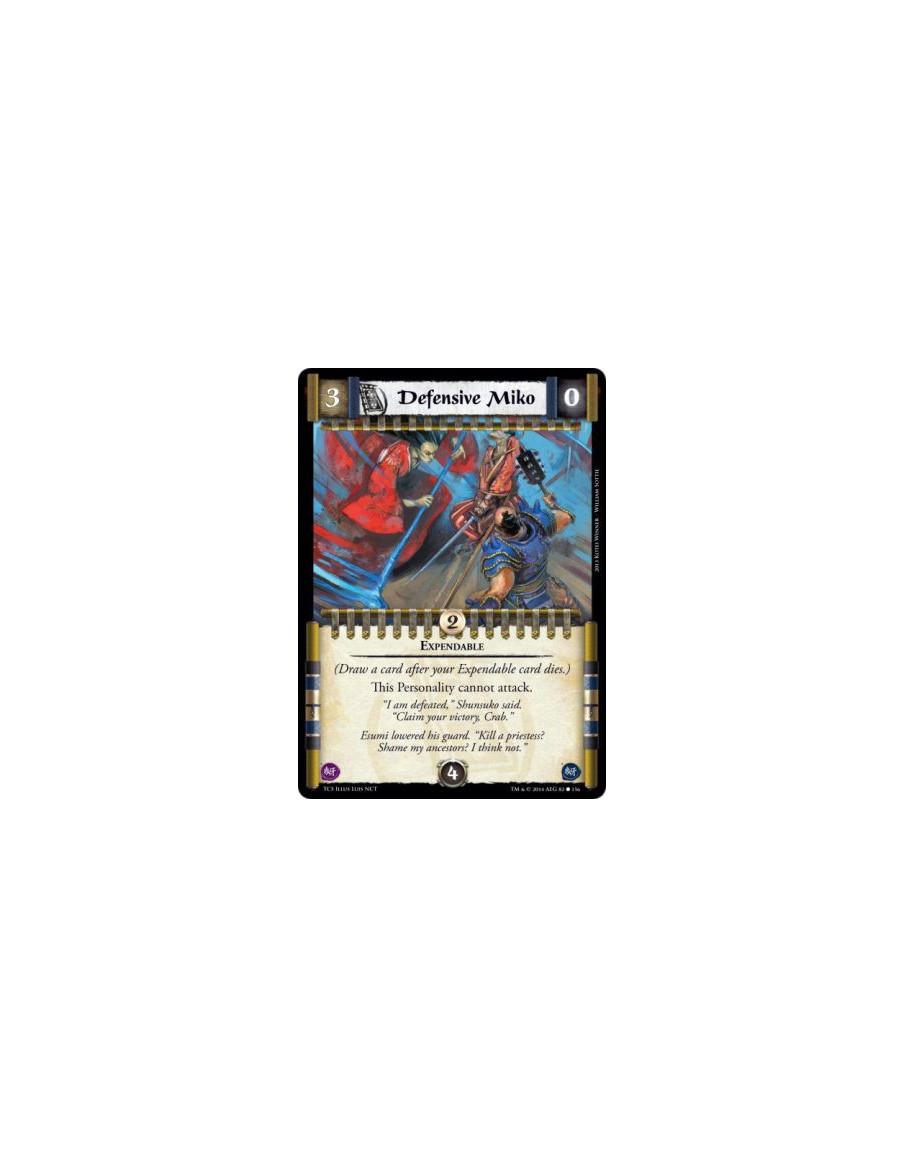 Defensive Miko  - Expendable(Draw a card after your Expendable card dies.)This Personality cannot attack.