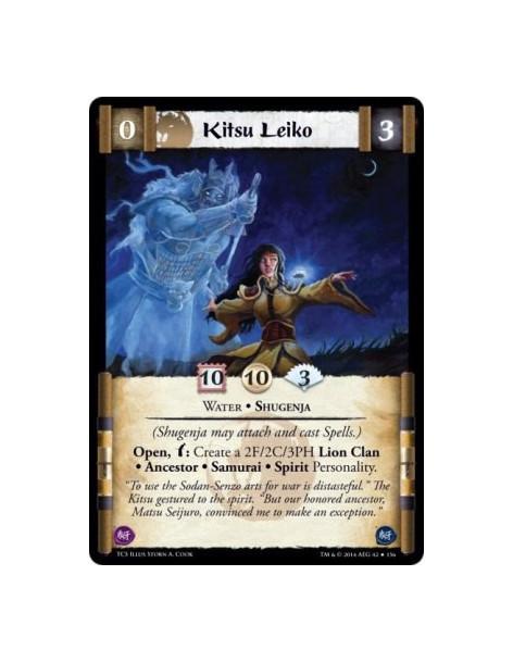 Kitsu Leiko FOIL  - Shugenja • Water          (Shugenja may attach and cast Spells.)Open, w: Create a 2F/2C/3PH Lion Clan • Ance