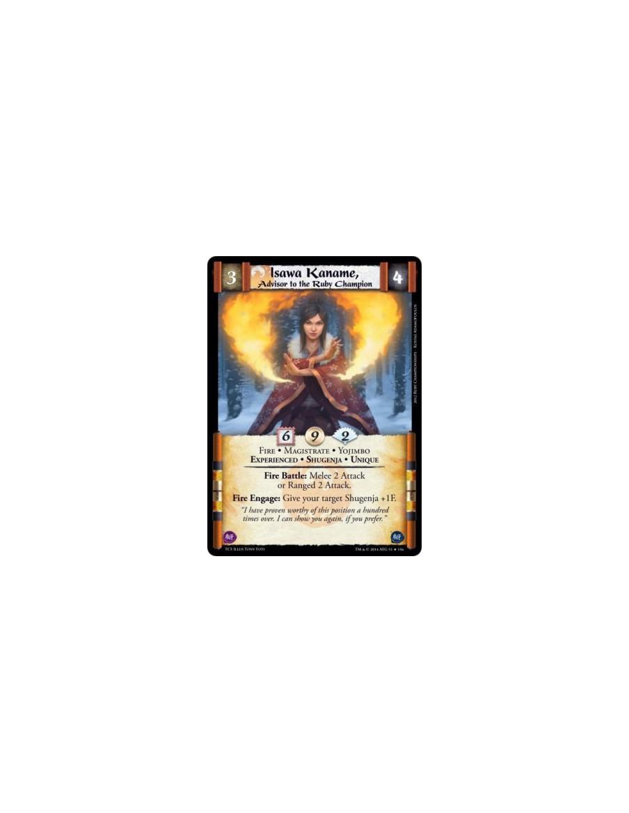 Isawa Kaname Exp, Advisor to the Ruby Champion FOIL  - Fire • Magistrate • Yojimbo • Experienced • Shugenja • UniqueFire Battle: