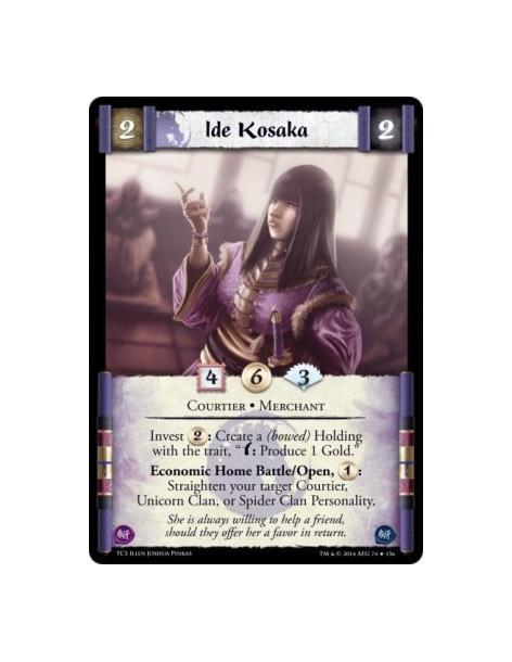 Ide Kosaka FOIL  - Courtier • MerchantInvest 2: Create a (bowed) Holding with the trait, "w: Produce 1 Gold."Economic Home Battl