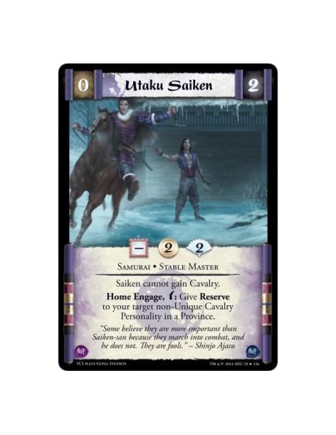 Utaku Saiken FOIL  - Samurai • Stable MasterSaiken cannot gain Cavalry.Home Engage, w: Give Reserve to your target non-Unique Ca