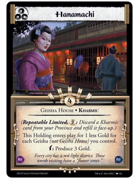 Hanamachi  - Geisha House • Kharmic(Repeatable Limited, 2: Discard a Kharmic card from your Province and refill it face-up.) Thi