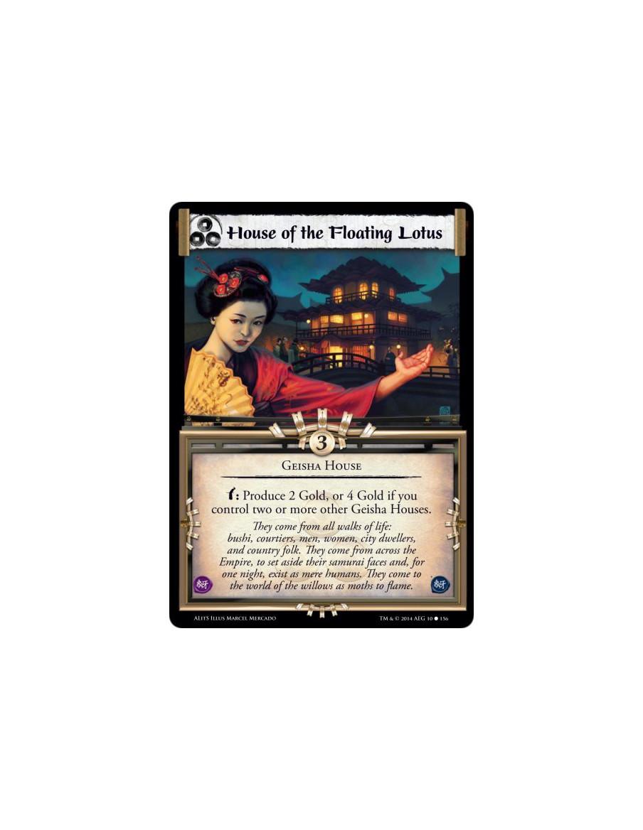 House of the Floating Lotus  - Geisha Housew: Produce 2 Gold, or 4 Gold if you control two or more other Geisha Houses.