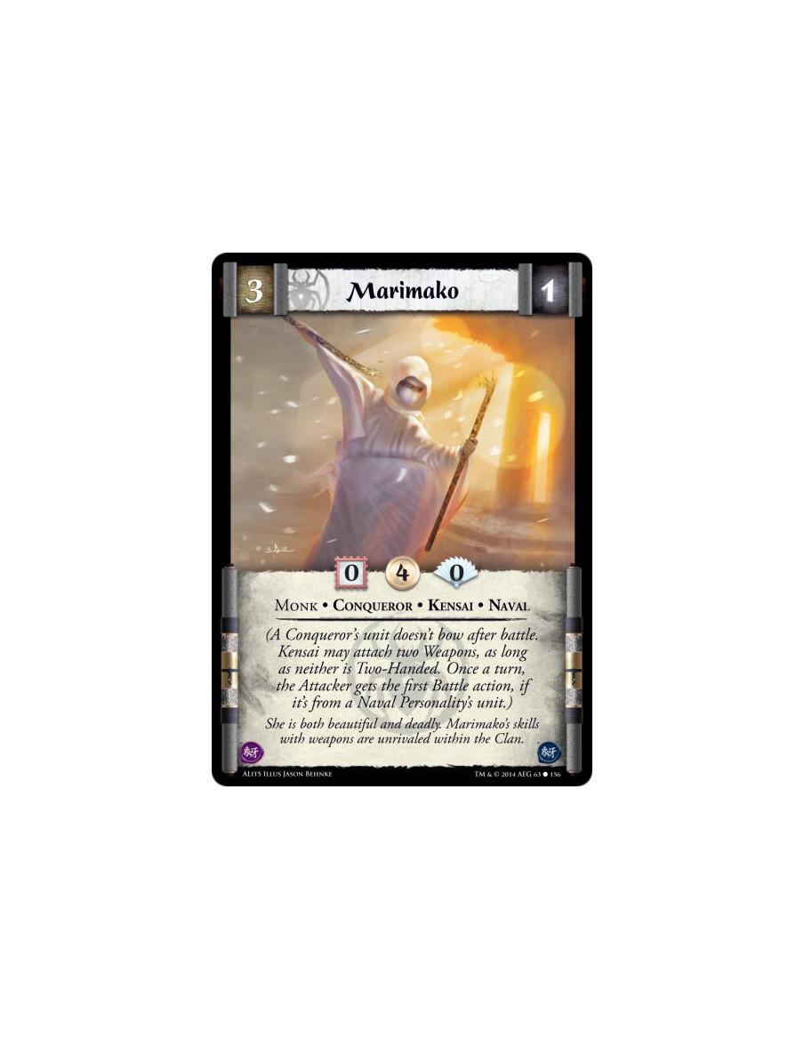 Marimako  - Conqueror • Kensai • Monk • Naval(A Conqueror's unit doesn't bow after battle. Kensai may attach two Weapons, as lon